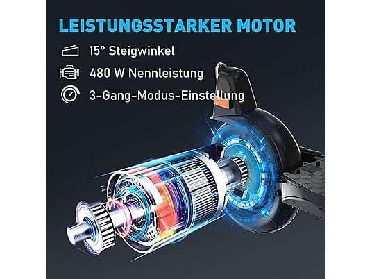 HITWAY H5 Electric Scooter E Scooter mit Straßenzulassung ABE E-Scooter (10 Zoll, schwarz