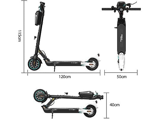 MEGA MOTION Faltbarer E-Roller mit Straßenzulassung ABE mit App E-Scooter (8,5 Zoll, Weiß und Schwarz)