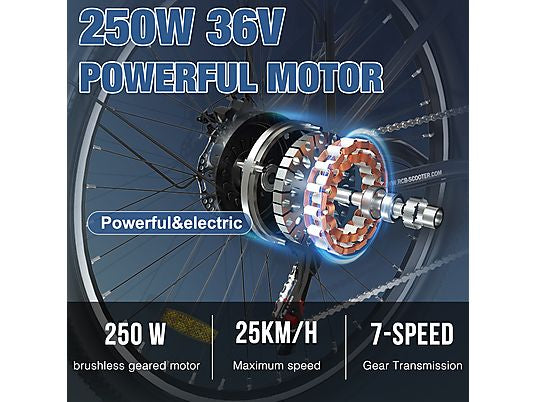 RCB RK8S E Bike Mountainbike (Laufradgröße: 26 Zoll, Unisex-Rad, 432wh, Schwarz)