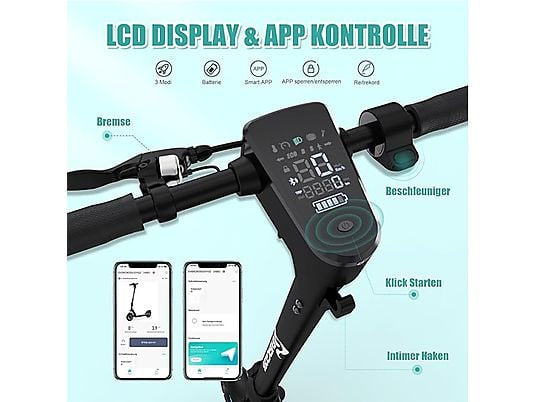 RCB EV10Z ABE mit Straßenzulassung E-Scooter (10 Zoll, schwarz)