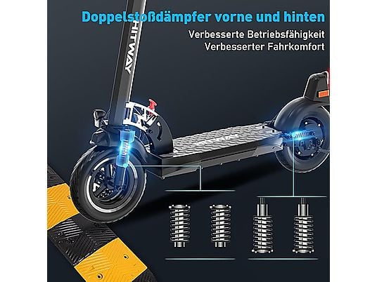 HITWAY H5 Electric Scooter E Scooter mit Straßenzulassung ABE E-Scooter (10 Zoll, schwarz