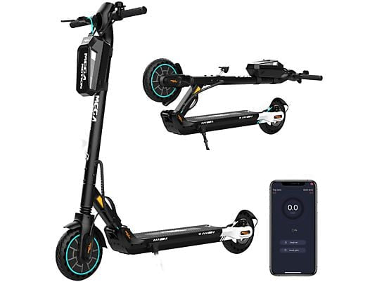 MEGA MOTION Faltbarer E-Roller mit Straßenzulassung ABE mit App E-Scooter (8,5 Zoll, Weiß und Schwarz)
