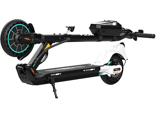 MEGA MOTION Faltbarer E-Roller mit Straßenzulassung ABE mit App E-Scooter (8,5 Zoll, Weiß und Schwarz)