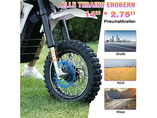 EVERCROSS TECH EV65M mit für 15+ Jugendliche Elektrisches E-Motorrad,800W Motor 3 Geschwindigkeitsmodi Kinderfahrzeug