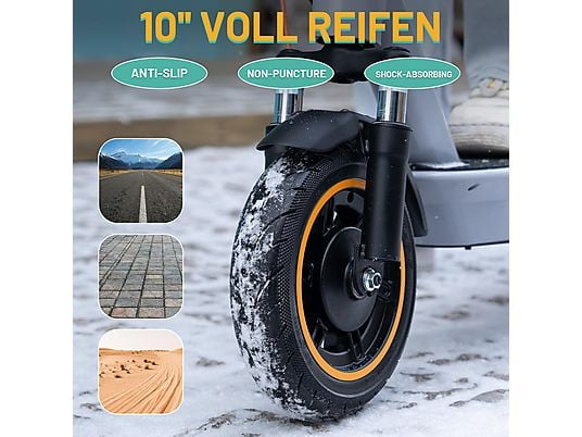 EVERCROSS TECH EV10K MAX ABE 36V 15.6AH Akku mit großer Kapazität E-Scooter,mit Straßenzulassung (10 Zoll, Tiefblau)