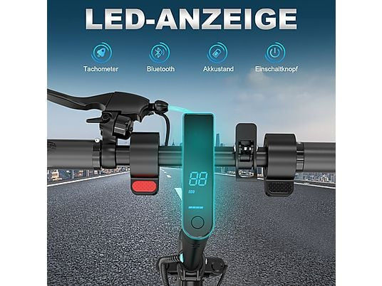 RCB EV85F ABE Elektroroller mit Straßenzulassung E-Scooter E-Roller (8,5 Zoll, Schwarz)