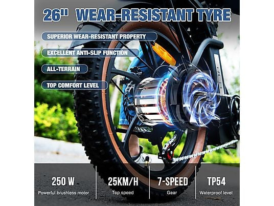 RCB RK6S Elektrofahrrad für Erwachsene, 36 V, 12 Ah, Abnehmbarer Akku Citybike (Laufradgröße: 20 Zoll, Unisex-Rad, 432wh, Schwarz