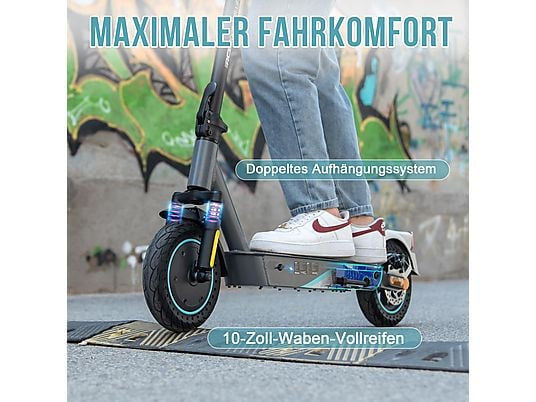 RCB EV10K Pro ABE Elektroroller mit Straßenzulassung E-Scooter E-Roller (10 Zoll, Schwarz)