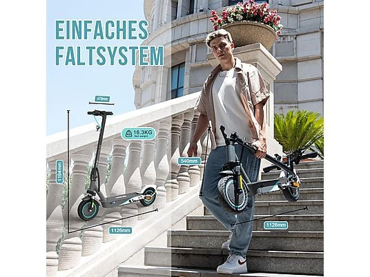 RCB EV10K Pro ABE Elektroroller mit Straßenzulassung E-Scooter E-Roller (10 Zoll, Schwarz)