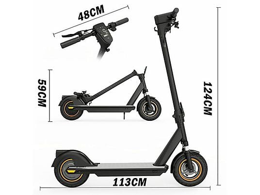 RCB EV10Z ABE mit Straßenzulassung E-Scooter (10 Zoll, schwarz)
