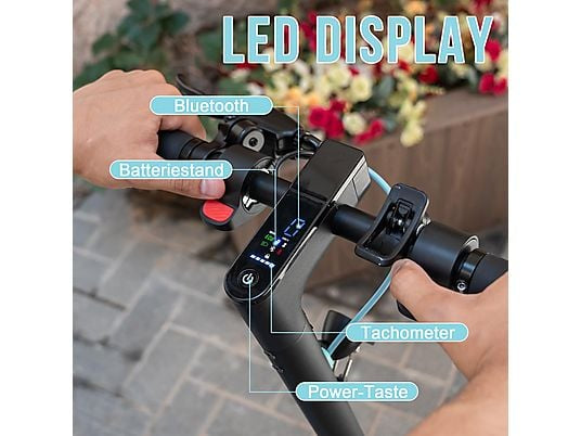 RCB EV10K Pro ABE Elektroroller mit Straßenzulassung E-Scooter E-Roller (10 Zoll, Schwarz)