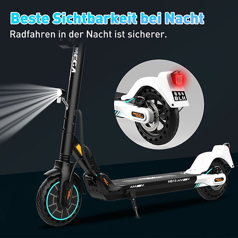 MEGA MOTION HB15 E Scooter mit Straßenzulassung, ABE Faltbarer Elektroroller